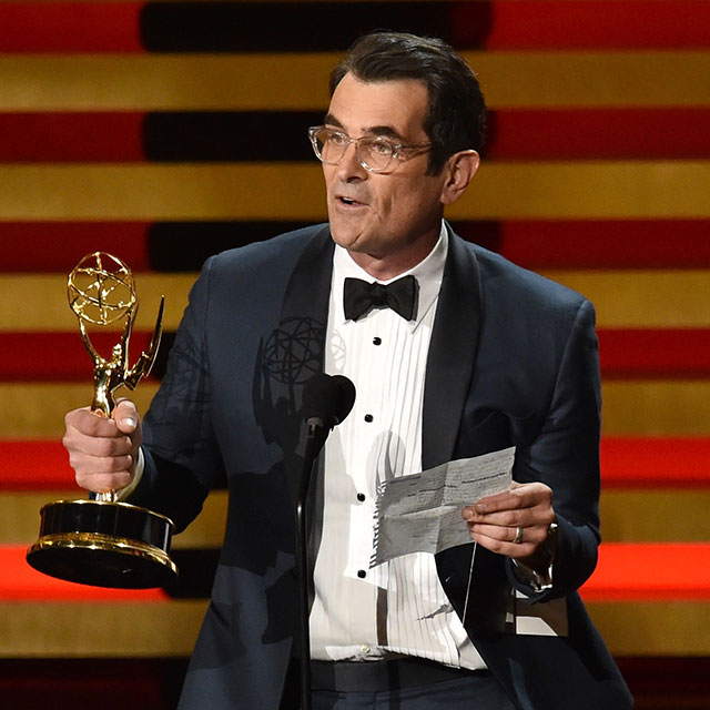 Modern Familys Actor Ty Burrell receives Emmy for Outstanding Comedy Series