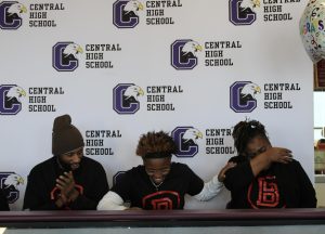 Inia Jones signed at Bradley University for girls basketball. Jones has been a varsity point guard since freshman year and will continue as a Brave.